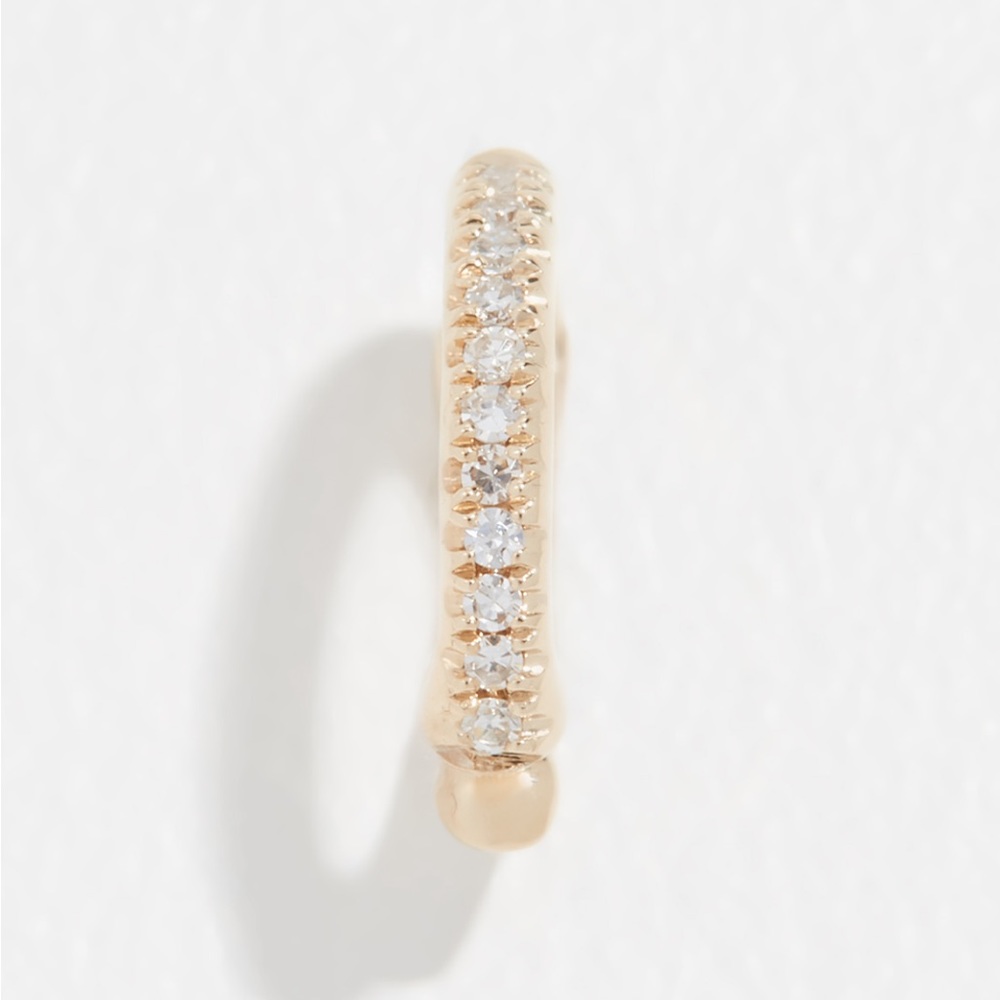 EF Collection Gold DIAMOND CARTILAGE EAR CUFF